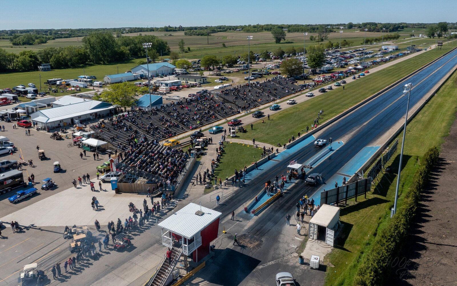 Aerial of the dragstrip